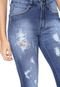 Calça Jeans Denuncia Skinny Destroyed Azul-marinho - Marca Denuncia