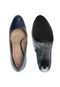 Scarpin DAFITI SHOES Bico Redondo Azul-Marinho - Marca DAFITI SHOES