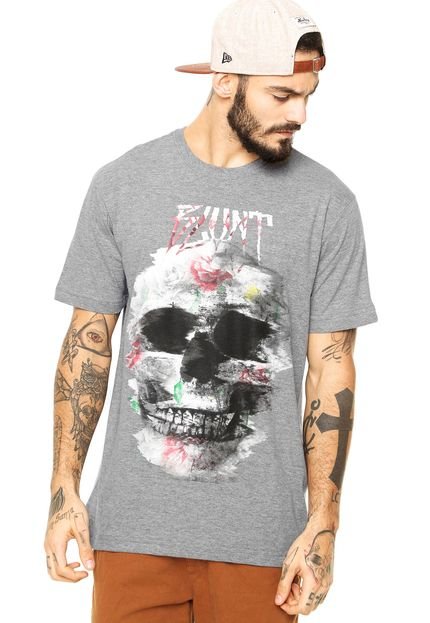 Camiseta Blunt Flowers Skull Cinza - Marca Blunt