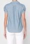 Camisa Jeans Lauren Ralph Lauren Reta Mangas Bufantes Azul - Marca Lauren Ralph Lauren