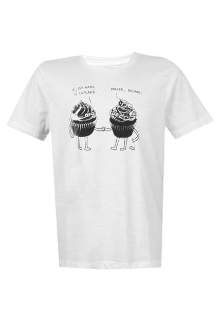 Camiseta Huck Mini Cupcake Branca Infantil - Marca Huck