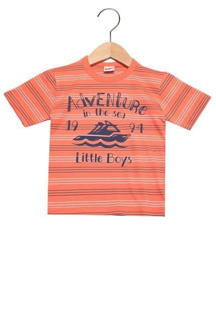 Camiseta Kiko Listrada Infantil Laranja - Marca Kiko