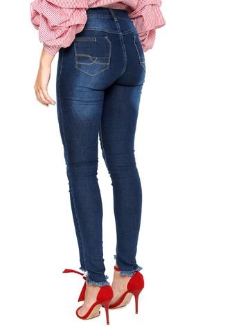 Calça Jeans GRIFLE COMPANY Skinny Barra Assimétrica Azul