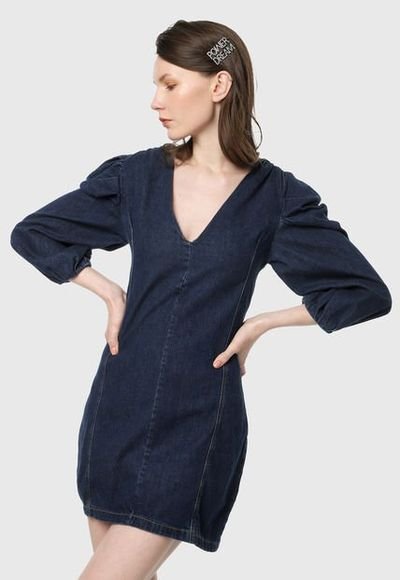 Vestido azul best sale dafiti
