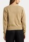 Cardigan Tricot Lauren Ralph Lauren Reto Monograma Bege - Marca Lauren Ralph Lauren