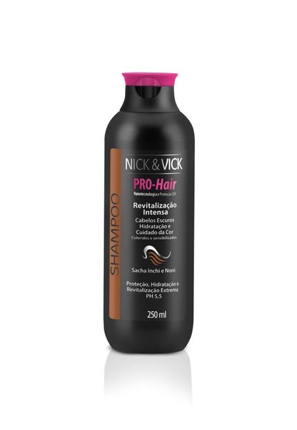 Shampoo Revitalização Intensa Cabelos Escuros 250ml - Marca Nick & Vick