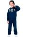 kit 2 conjunto de moletom Infantil masculino felpudo jaqueta com capuz e bolso  calça 4 peças  Azul - Marca PIFTPAFT