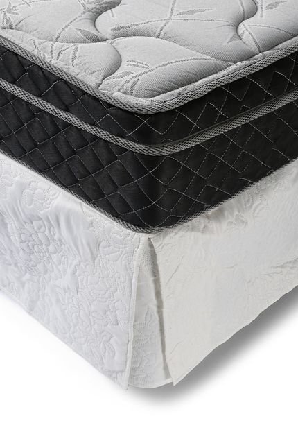 Saia para Cama Box Casal Corttex  Floral Matelada Off-White - Marca Corttex