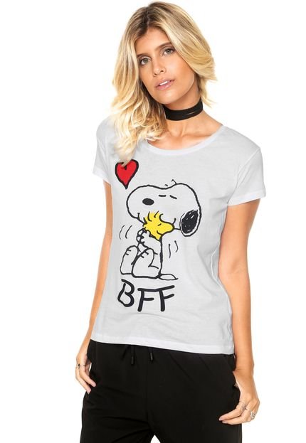 Camiseta FiveBlu Snoopy BFF Branca - Marca FiveBlu