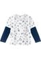 Camiseta Infantil Sobreposição Manga Rovitex Kids  Branco - Marca Rovitex