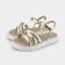 Sandália Infantil Bibi Plataforma Dourada 1208017 28 - Marca Calçados Bibi