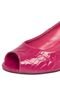 Peep Toe My Shoes Textura Rosa - Marca My Shoes