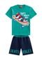 Conjunto Menino Camiseta   Bermuda Kyly Verde - Marca Kyly