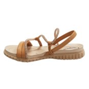 Campesí Sandália Feminina Calce Fácil Strass - Camel - Marca Campesi