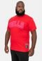 Camiseta NBA Plus Size Blur Logo Chicago Bulls Vermelha - Marca NBA