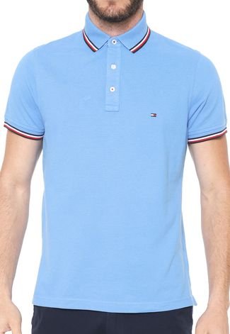 Tommy hilfiger Camisa Polo De Manga Curta Core Tipped Slim Branco