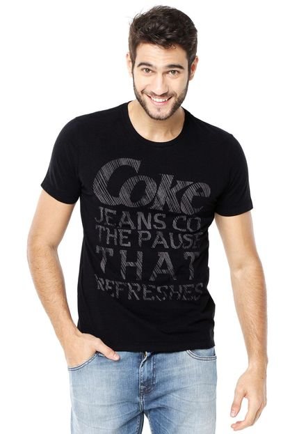Camiseta Coca-Cola Clothing Brasil Linha Preta - Marca Coca-Cola Jeans