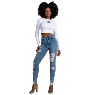 Cropped Labellamafia Ribana Teens Branco Feminino LabellaMafia Branco