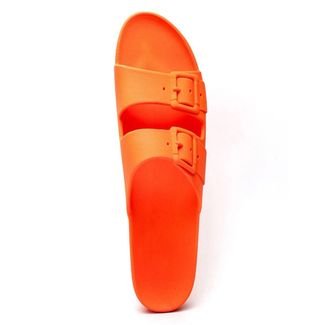 Chinelo Papete Sandália Feminina Mr Try Shoes Slide Rasteira Confortável Leve Laranja