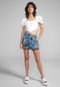 Short Colcci Folhagem Azul - Marca Colcci