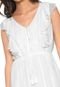 Vestido Lily Fashion Midi Botões Branco - Marca Lily Fashion