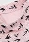 Calça Legging Milon Infantil Pássaros Rosa - Marca Milon