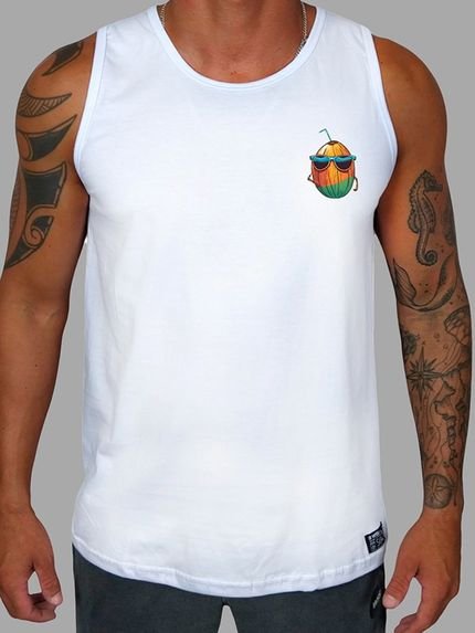 Camiseta Regata Branca Masculina Funny Prime WSS - Marca WSS Brasil