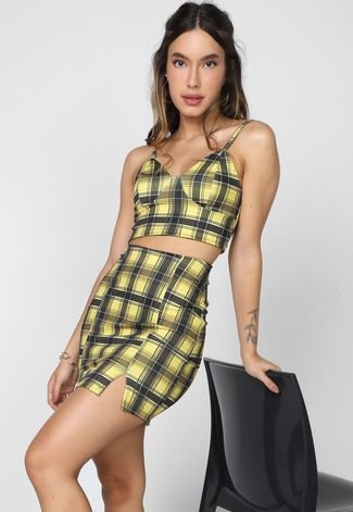 Top Faixa Xadrez Amarelo – Soulzen Shop