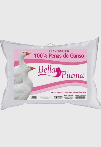 Travesseiro Daune 50x70cm Pena G Bella Piuma Branco - Marca Daune