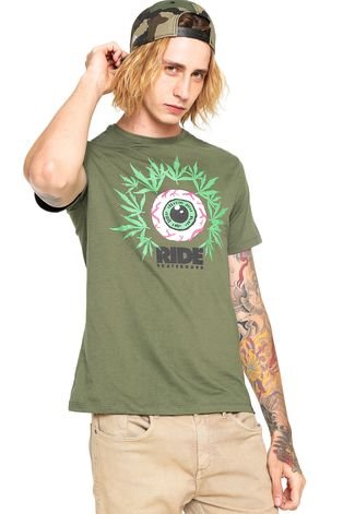 Camiseta Ride Skateboard High Eye Verde