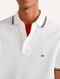 Polo Tommy Hilfiger Masculina Slim Piquet 1985 Tipped Slim Off-White - Marca Tommy Hilfiger