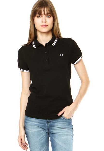 Camisa Polo Fred Perry Twin Tipped Preta - Marca Fred Perry