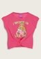 Camiseta Infantil Manga Curta Malwee Kids Princesas Pink - Marca Malwee Kids
