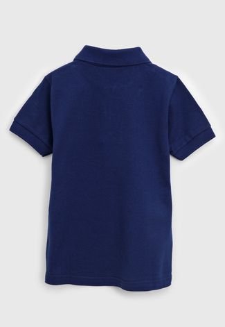 Camisa Polo Malwee Kids Infantil Lisa Azul-Marinho
