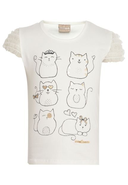 Blusa Milon Gatinhos Bege - Marca Milon