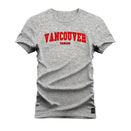 Camiseta Plus Size Estampada Premium T-Shirt Vancouver - Cinza - Marca Nexstar