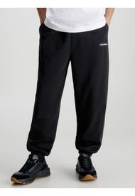 Pantalón De Chándal Holgado De Algodón Orgánico Hombre Negro Calvin Klein