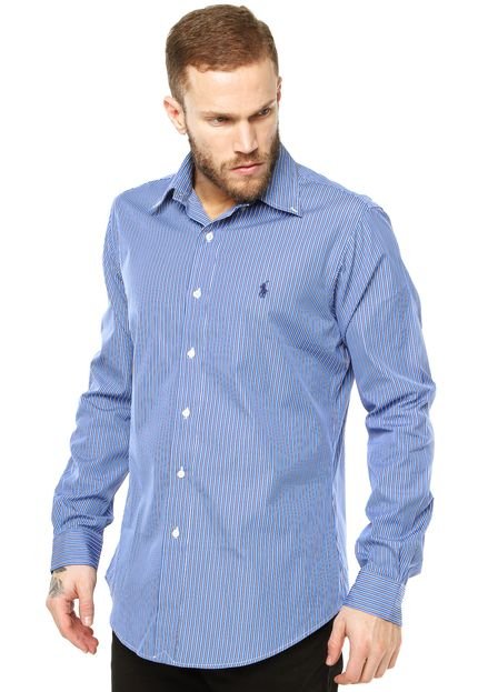 Camisa Polo Ralph Lauren Listras Azul - Marca Polo Ralph Lauren