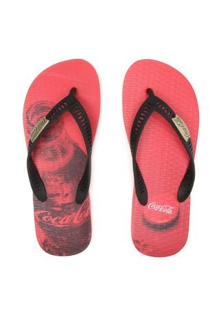 Chinelo Coca Cola Shoes PHSST Vermelho/Preto