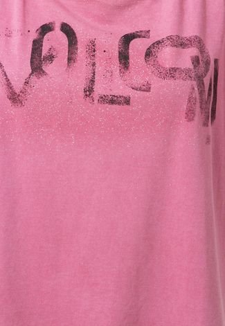 Camiseta Volcom Esp 2 Stencil Rosa