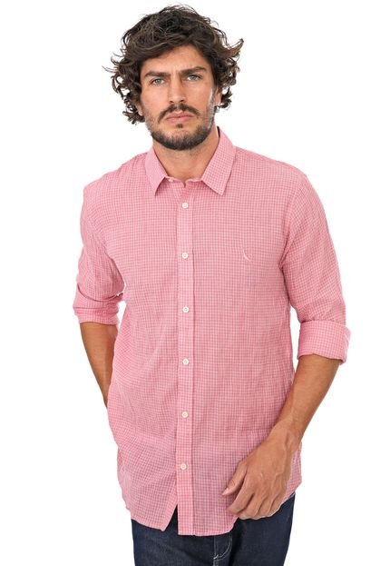 Camisa Reserva Reta Xadrez Rosa/Branca - Marca Reserva