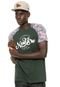 Camiseta New Era Raglan Camu Roses Brand Verde - Marca New Era