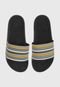 Chinelo Slide FiveBlu Listras Preto - Marca FiveBlu