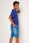 Bermuda Jeans Crawling Tradicional Azul Azul - Marca Crawling