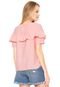 Blusa Lily Fashion Babado Rosa - Marca Lily Fashion