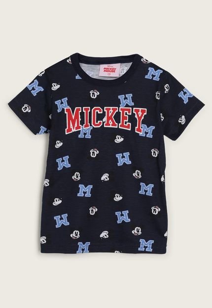Camiseta Infantil Brandili Mickey Azul-Marinho - Marca Brandili