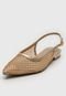 Sapatilha Slingback Via Marte Tela Dourada - Marca Via Marte