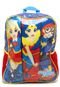Mochila Sestini DC Super Hero Girls G Azul/Vermelha/Amarela - Marca Sestini