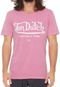 Camiseta Von Dutch Lettering Rosa - Marca Von Dutch 