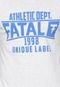 Camiseta Fatal C Slim V Estampada Cinza - Marca Fatal Surf